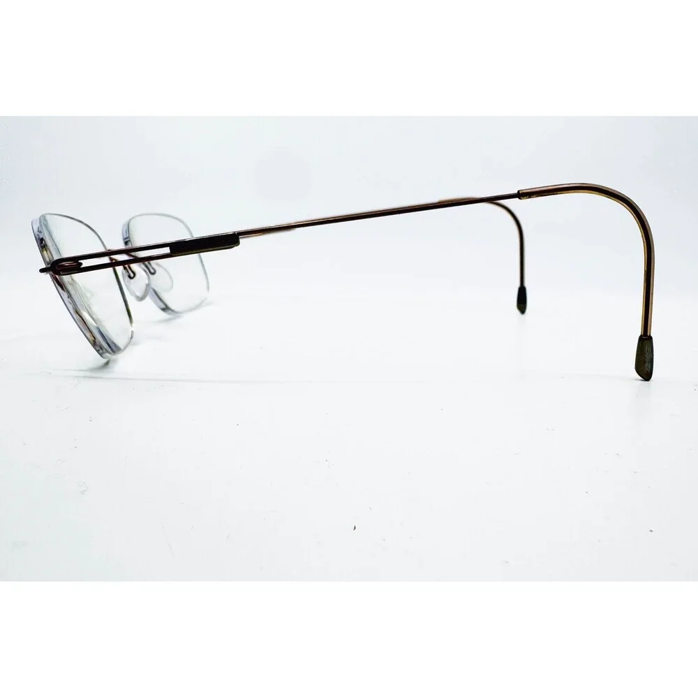Silhouette Eyeglass Frames Mens Brown Rimless Minimalist Lightweight